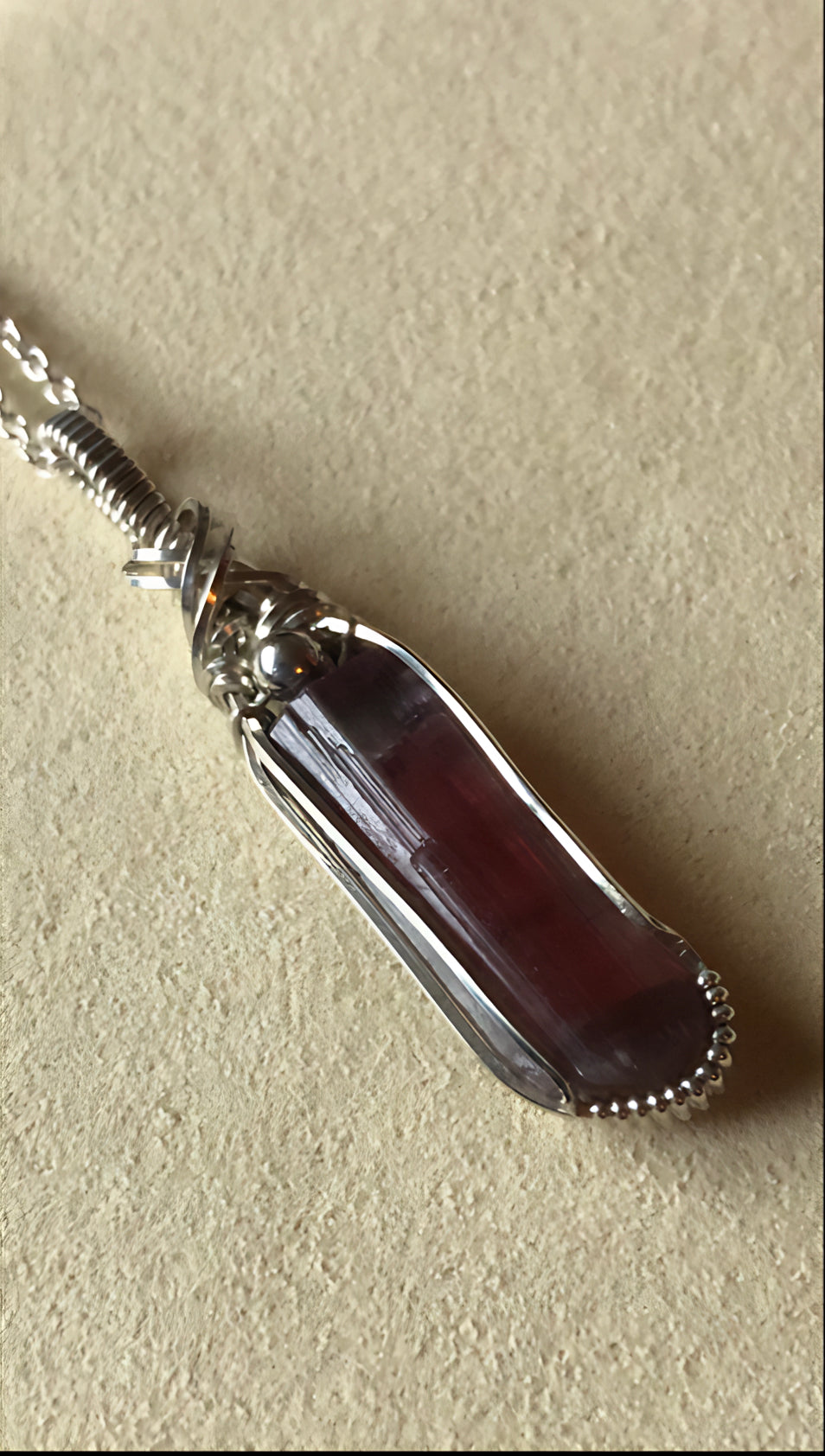 Juicy Double Terminated Tourmaline Pendant Necklace