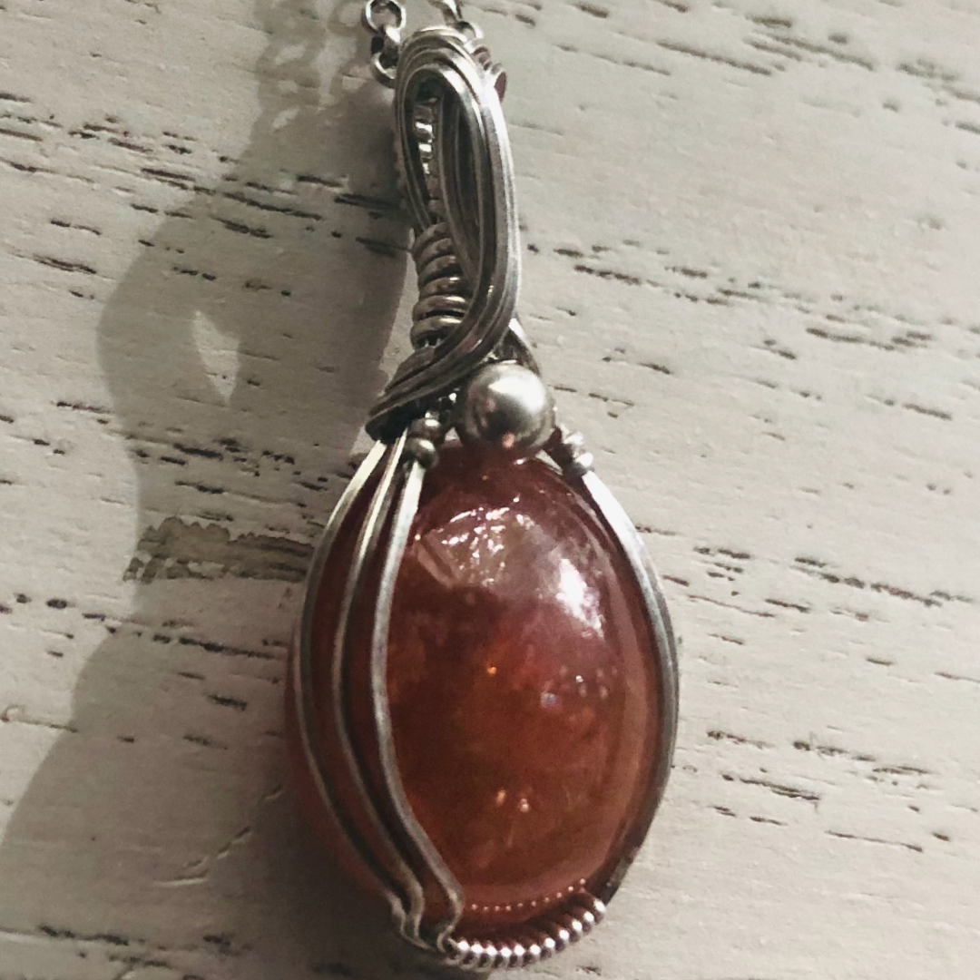 Blood Orange Tourmaline Necklace