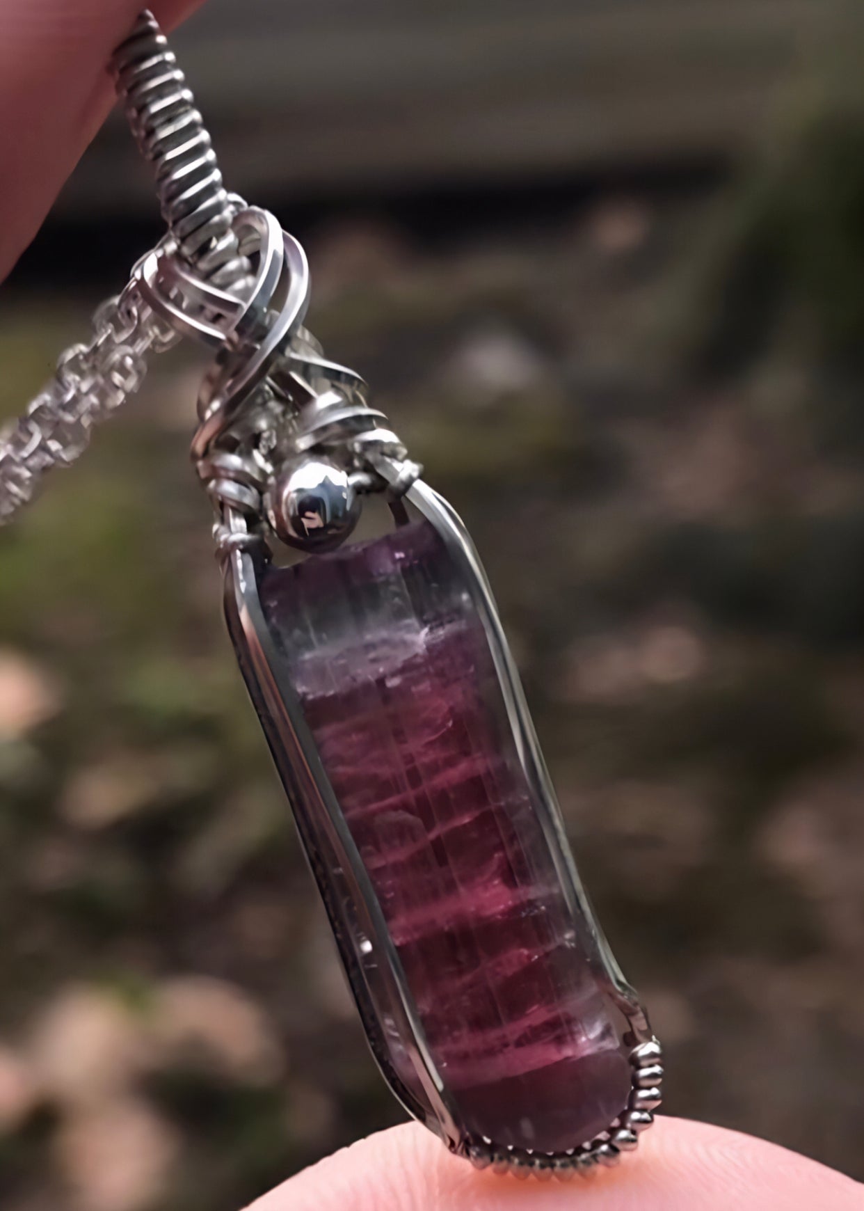 Juicy Double Terminated Tourmaline Pendant Necklace