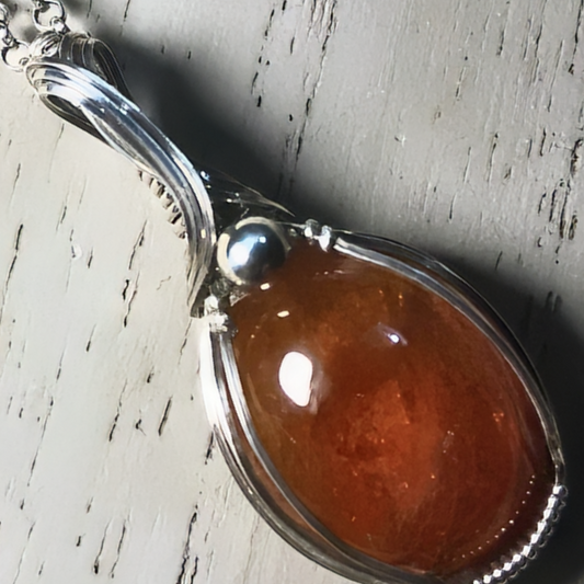 Blood Orange Tourmaline Necklace