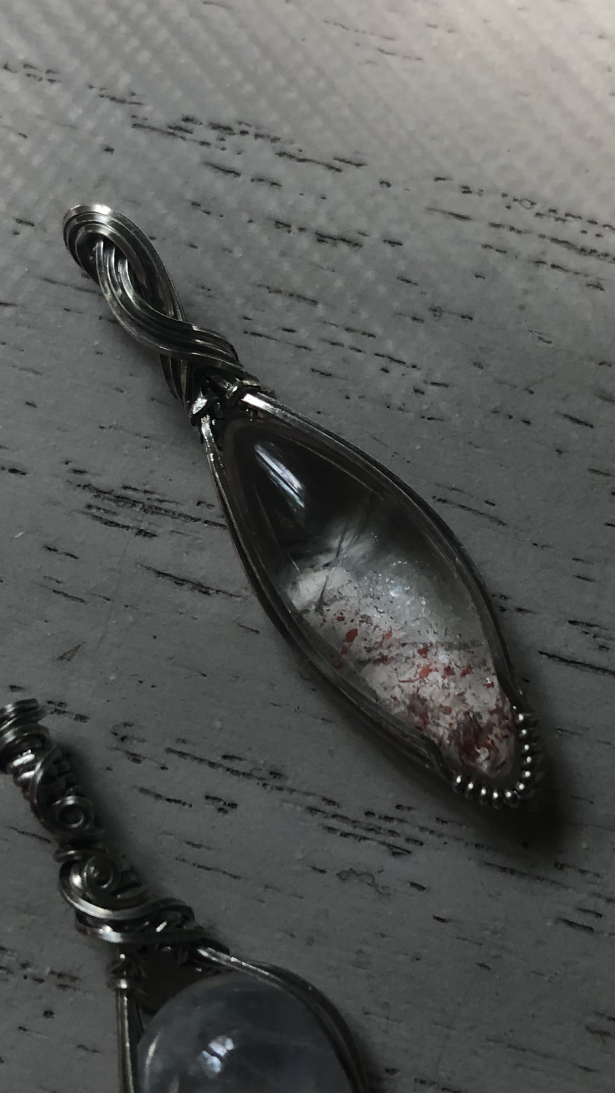 Hematoid Included Quartz Pendant Necklace