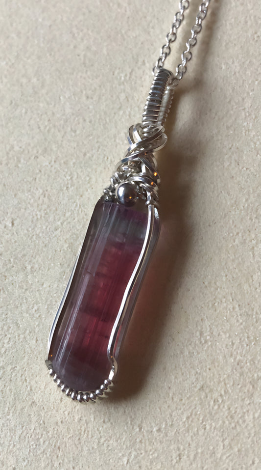 Juicy Double Terminated Tourmaline Pendant Necklace