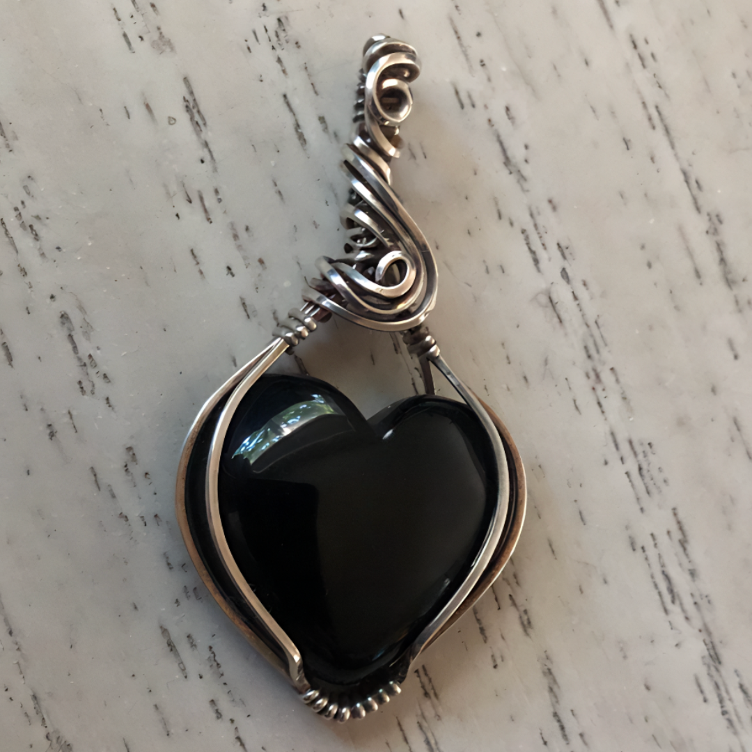 Black Obsidian Whimsical Necklace