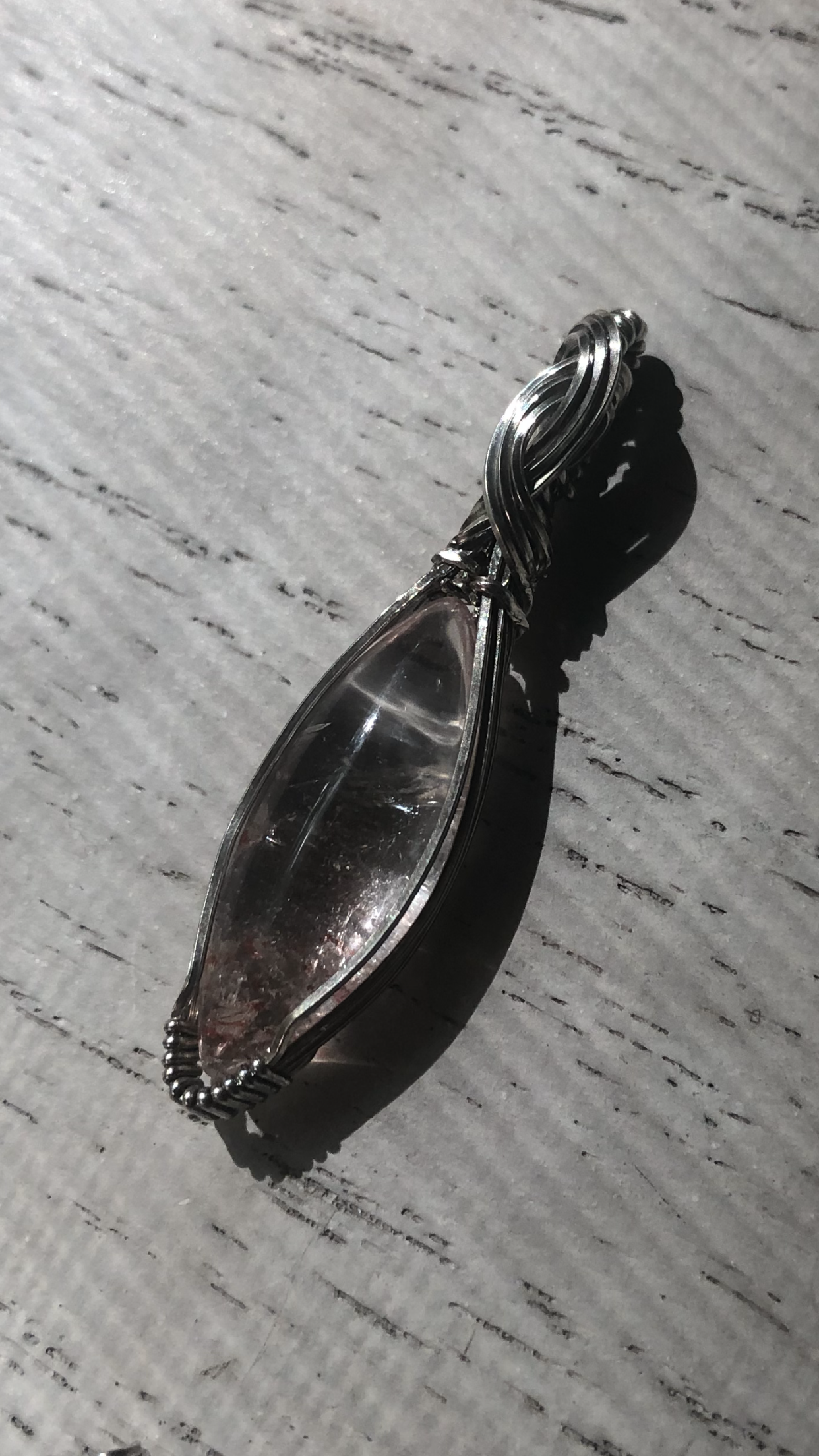 Hematoid Included Quartz Pendant Necklace