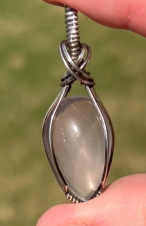 Girasol Rose Quartz Pendant Necklace